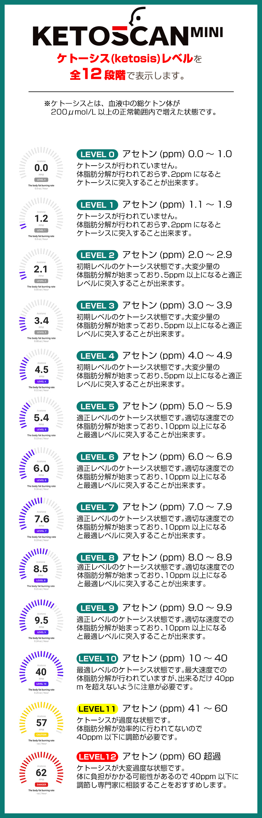 ケトスキャンmini KETOSCAN- 息を吹き込むだけで糖質制限の成果や脂肪